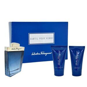 New Salvatore Ferragamo Men's Subtil 3-PC Set Fragrance